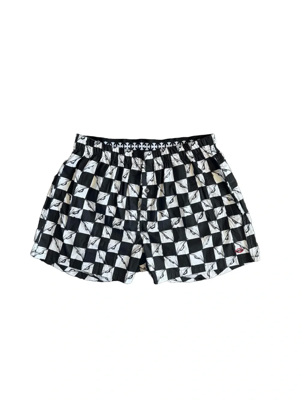 Chrome Hearts x Matty Boy “99eyes” Checked Swim Shorts Size XL